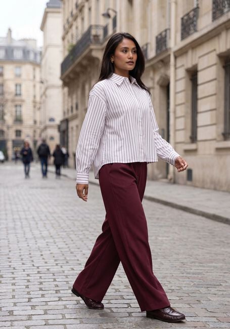 Wei&szlig;e MODSTR&Ouml;M Top DILANMD STRIPE SHIRT - large