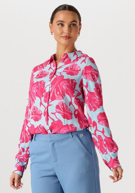 Mehrfarbige/Bunte POM AMSTERDAM Blusen BLOUSE MILA URBAN FLORA BLUE - large