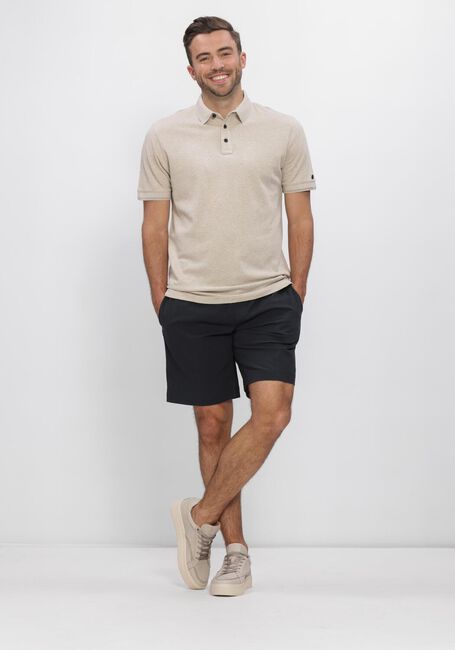 Sand CAST IRON Polo-Shirt SHORT SLEEVE POLO SLIM FIT POPCORN JERSEY MELANGE - large