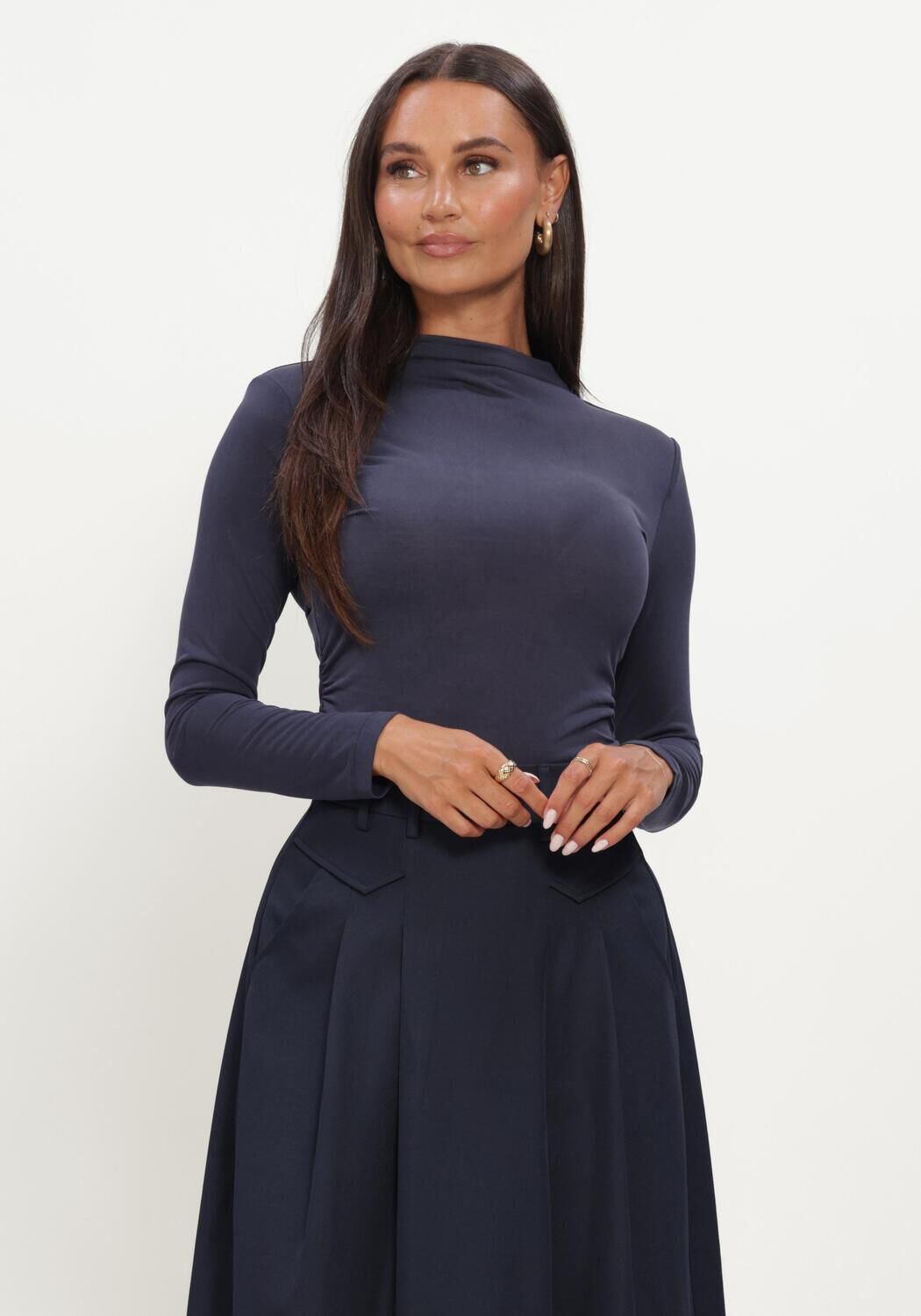 Dunkelblau CO'COUTURE Top CAMILLACC PADDED LS BLOUSE - large