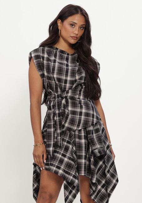 Schwarze CO'COUTURE Top DAGNYCC CHECK PLEAT TOP - large