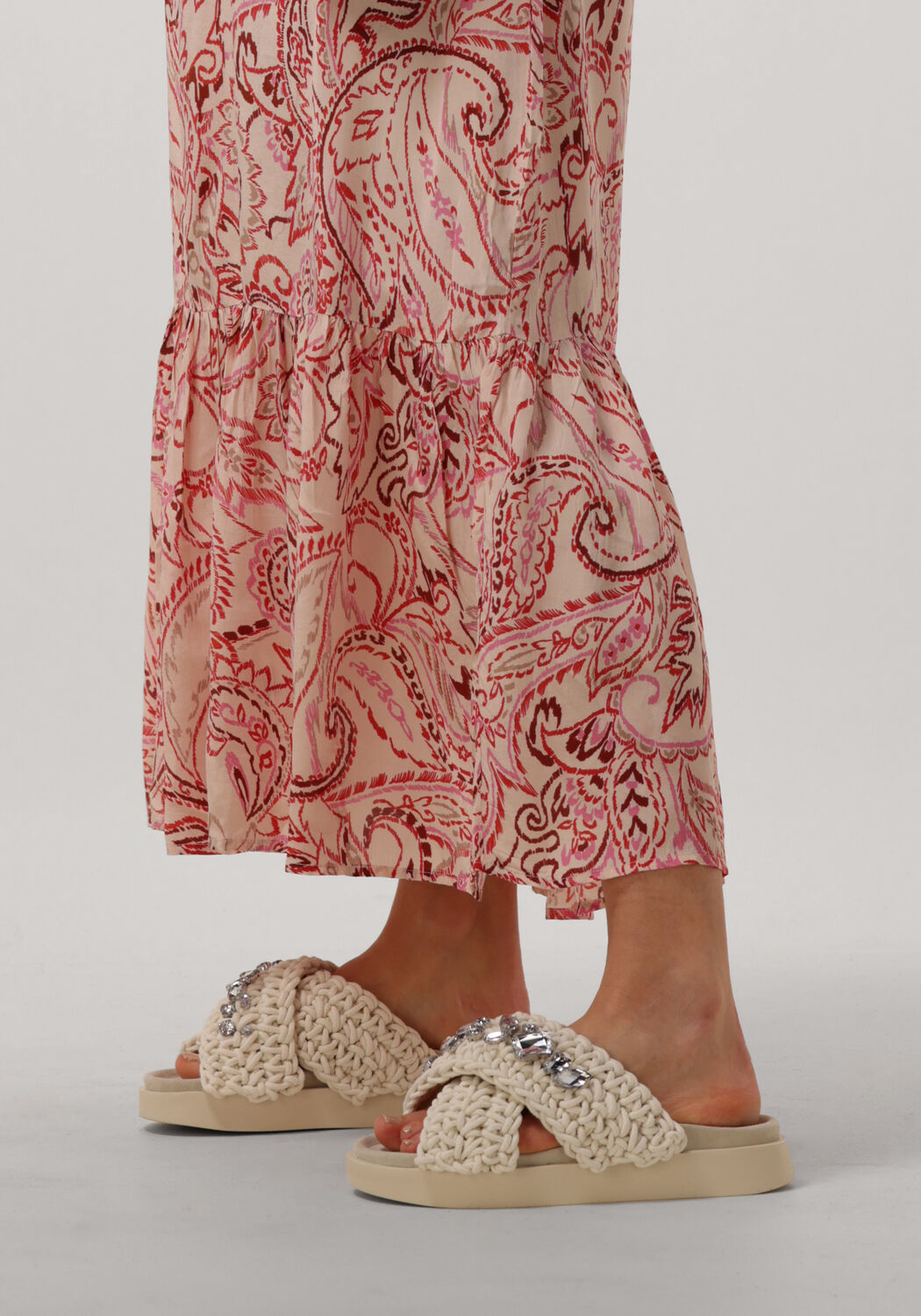 Wei&szlig;e INUIKII Pantolette WOVEN STONES - large