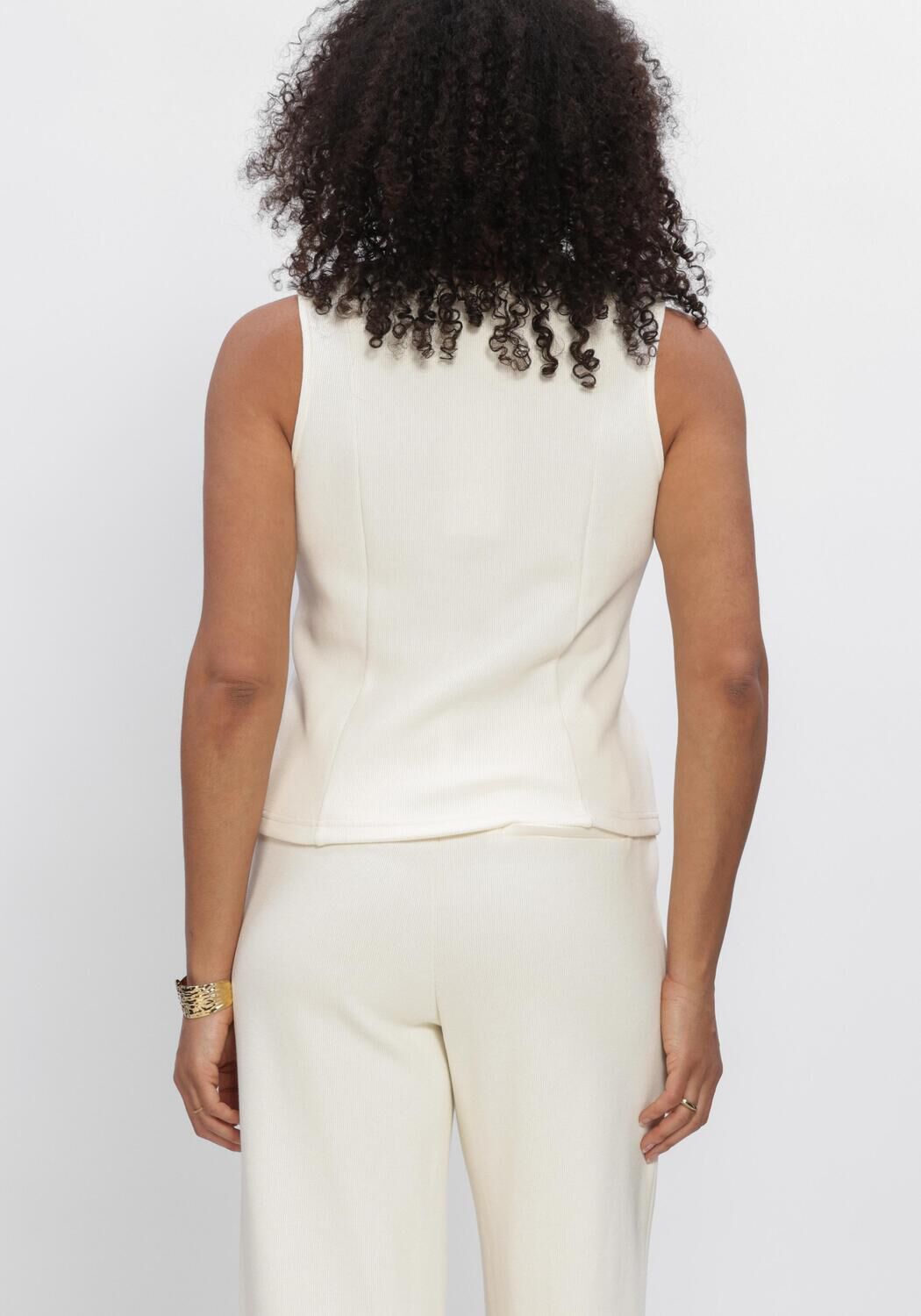 Wei&szlig;e OBJECT Gilet OBJNOELLA S/L WAISTCOAT E VIP 26 - large