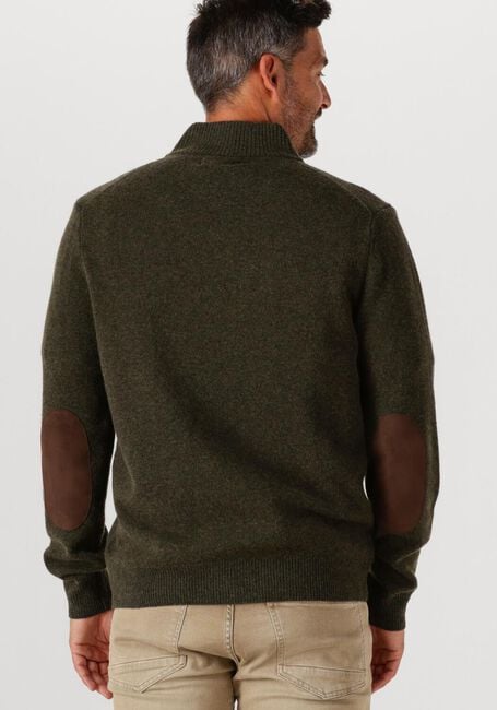 Dunkelgrün BARBOUR Pullover ESSENTIAL PATCH HALF ZIP KNITTED JUMPER - large
