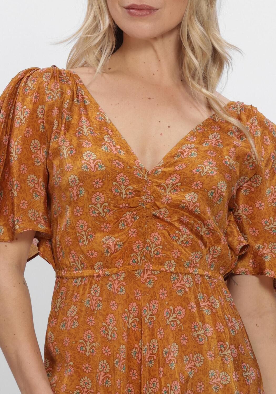 Orangene MES DEMOISELLES Maxikleid REBECCA - large