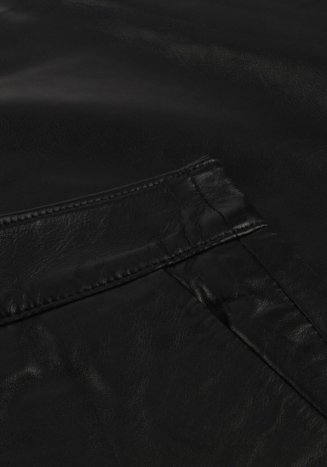 Schwarze Y.A.S. Minirock YASLYMA HMW LEATHER SKIRT - large