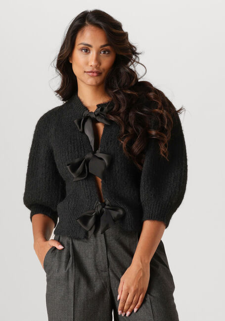 Schwarze CO'COUTURE Pullover CORALIE CC BOW RIB CARDIGAN - large