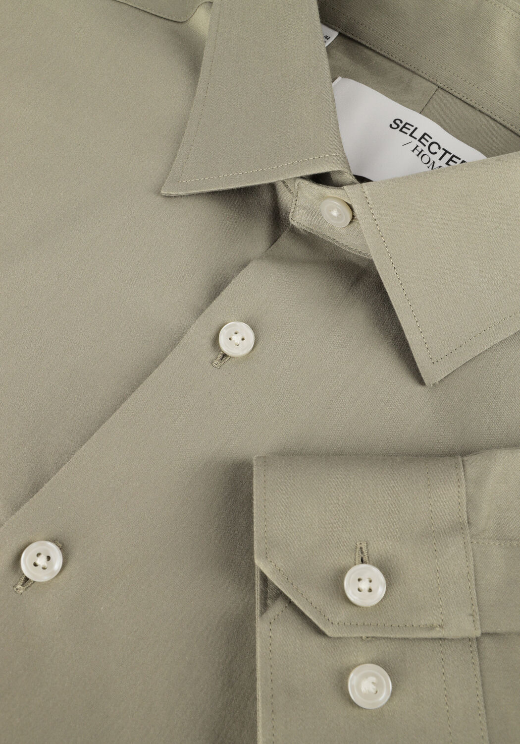 Gr&uuml;ne SELECTED MEN Klassisches Oberhemd SLHSLIM-PERFORMANCE SHIRT LS NOOS - large