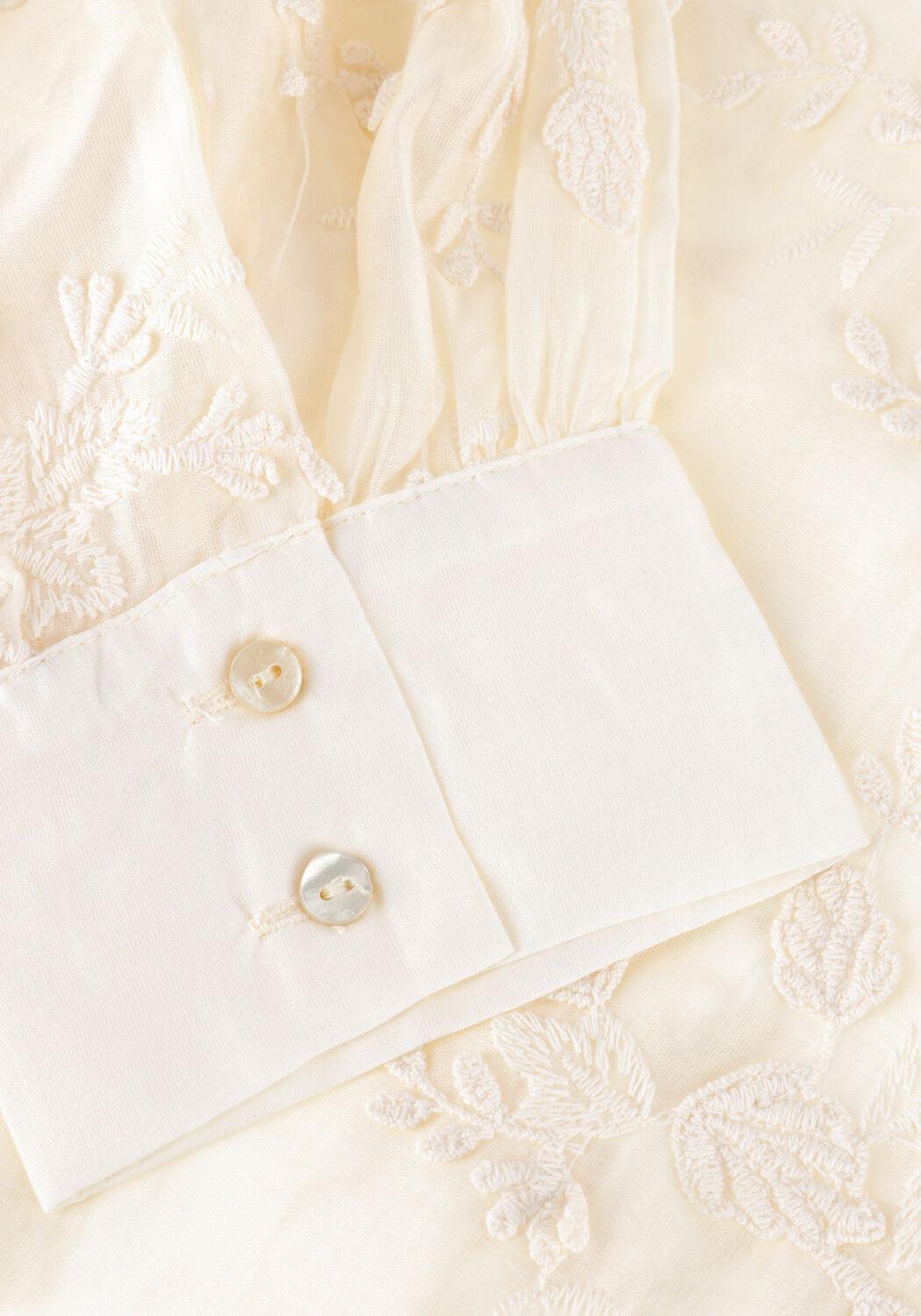 Wei&szlig;e SUMMUM Blusen BLOUSE FLOWER LACE - large