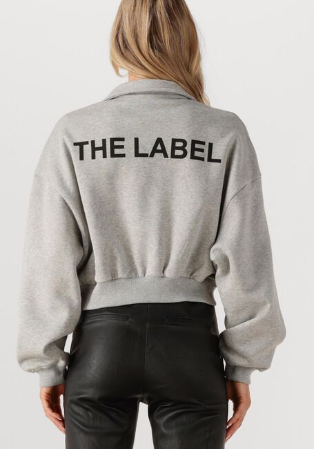 Graue ALIX THE LABEL Sweatshirt LADIES KNITTED POLO SWEATER - large