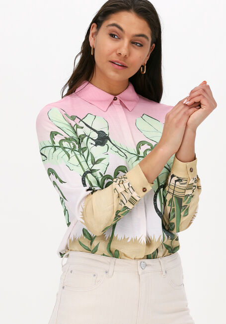 Mehrfarbige/Bunte SCOTCH & SODA Blusen RELAXED FIT SHIRT WITH PLACEMENT PRINT - large