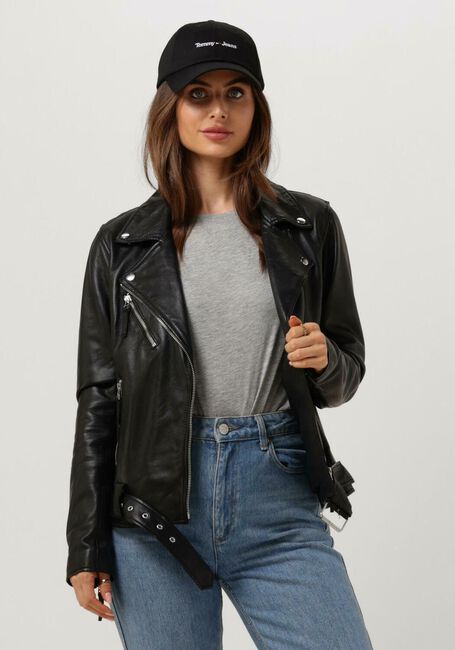 Schwarze GOOSECRAFT Lederjack SAMMIE BIKER - large