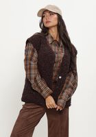 Braune OBJECT Strickjacke OBJIDUNA LO WAISTCOAT