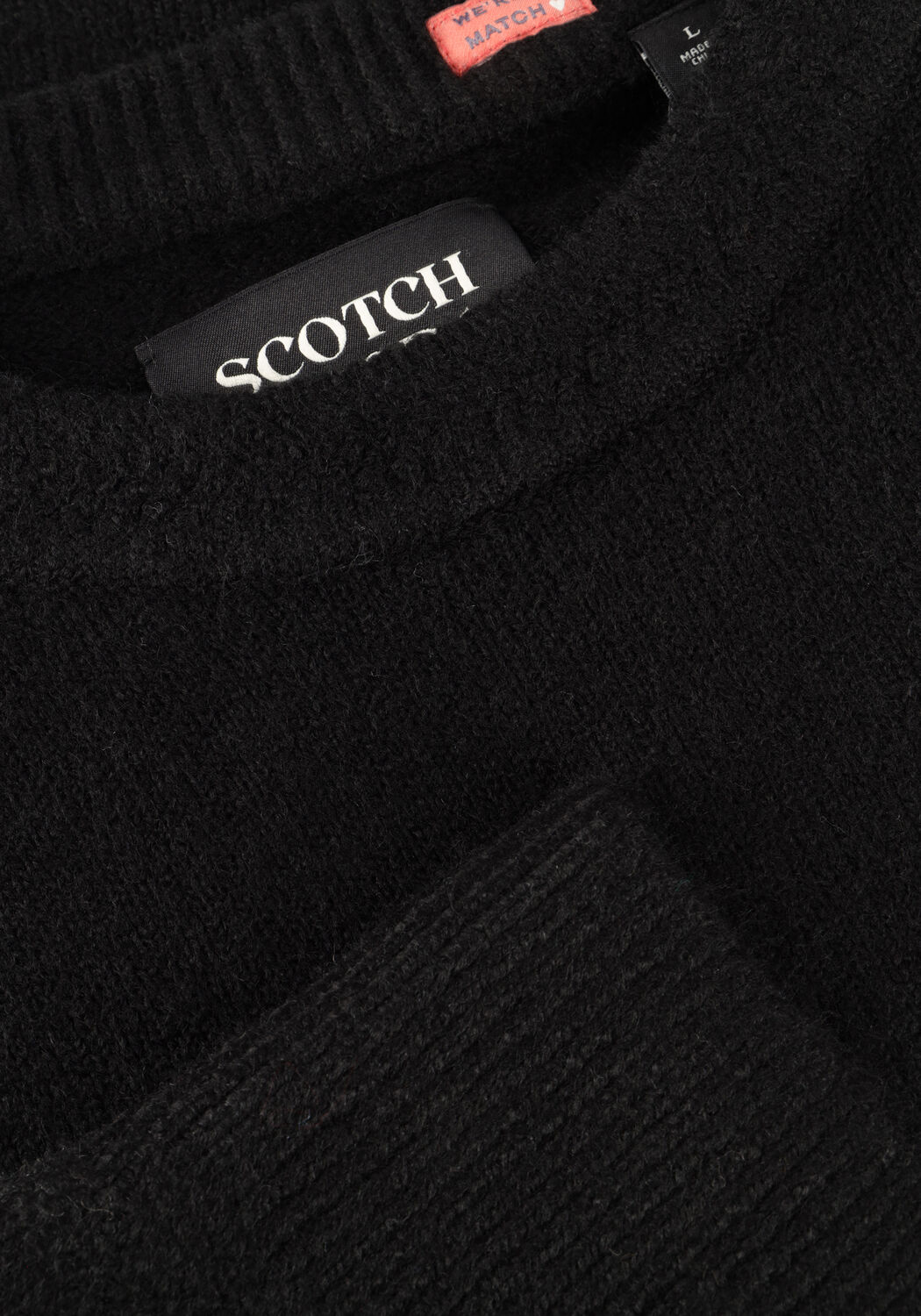 Schwarze SCOTCH & SODA Pullover SOFT KNIT REGULAR FIT SWEATER - large