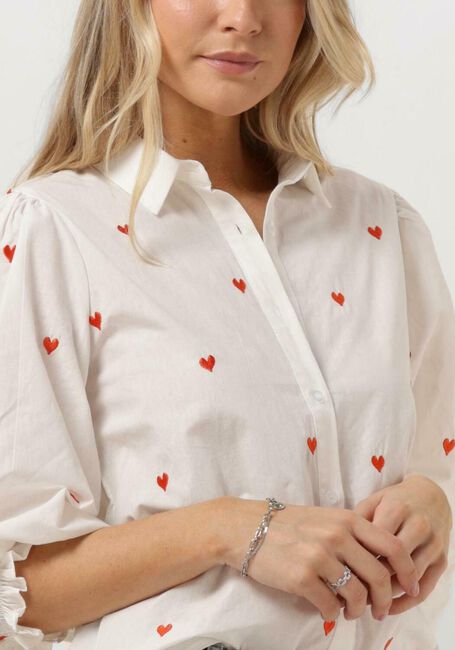 Weiße YDENCE Blusen BLOUSE CINDY HEARTS - large