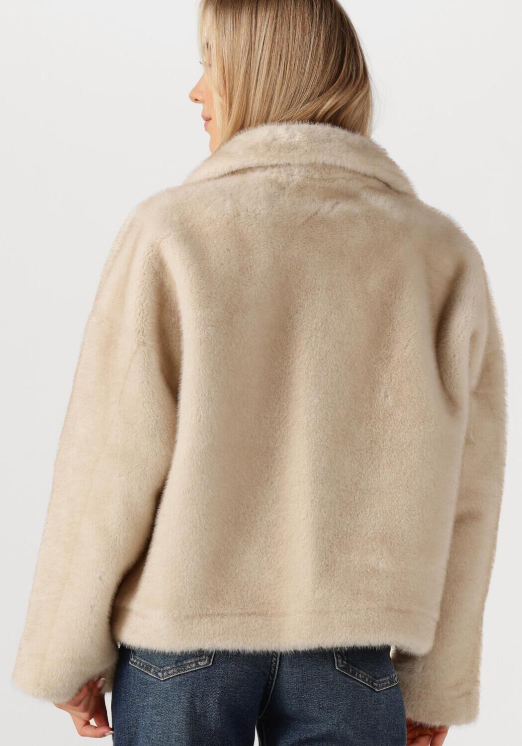 Beige STUDIO AR Fake-Fur-Jack FAJE - large