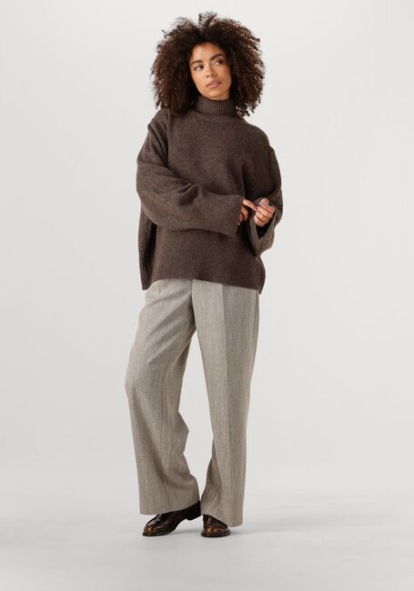 Braune SECOND FEMALE Rollkragenpullover ALPHA KNIT T-NECK - large
