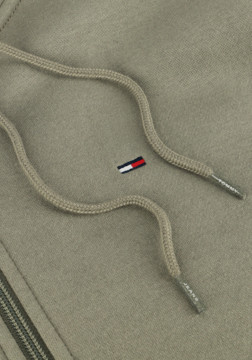 Gr&uuml;ne TOMMY JEANS Strickjacke TJM REG S FLAG ZIP THRU EXT - large