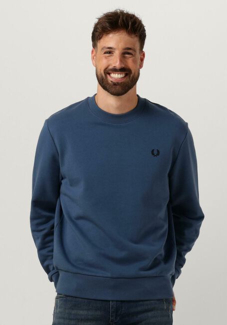 Blaue FRED PERRY Pullover CREW NECK SWEATSHIRT - large