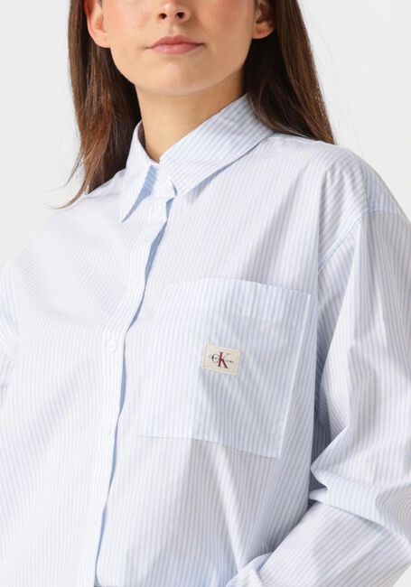 Hellblau CALVIN KLEIN Blusen WOVEN LABEL RELAXED SHIRT - large