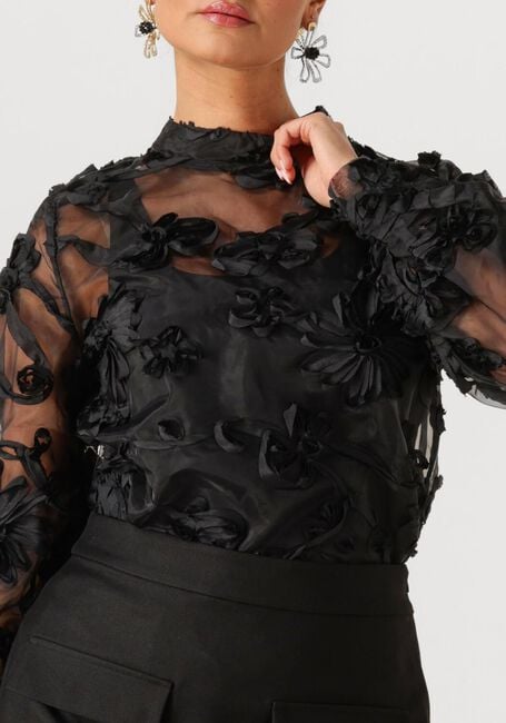Schwarze AAIKO Blusen LUCIA FLOWER PES 502 - large