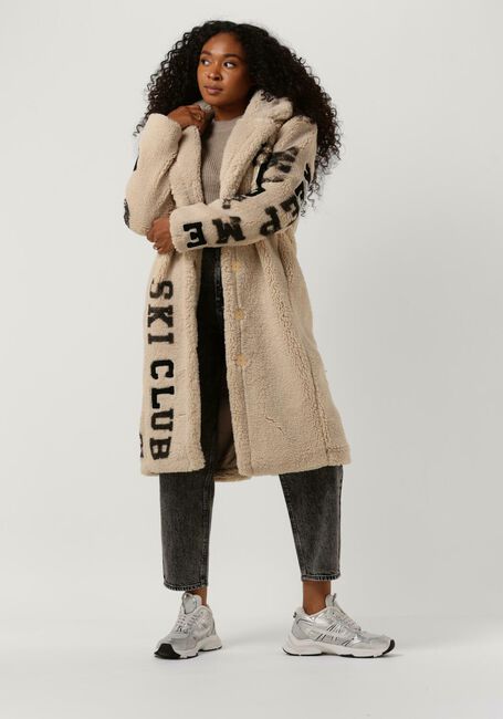 Beige GOOSECRAFT Teddy-Jacke RHONDA SCRIPT COAT - large