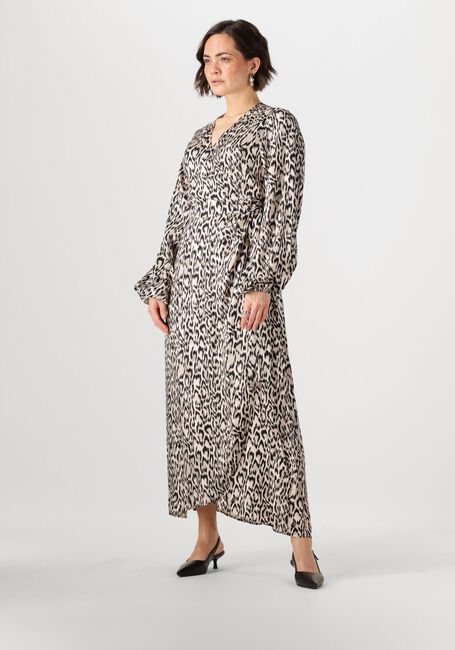 Braune JANSEN AMSTERDAM Maxikleid REBECCA JURK WA 564 WRAP LONG SLEEVE - large
