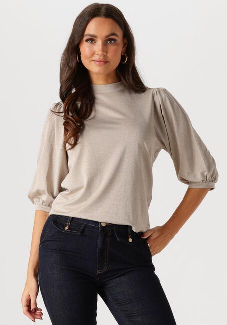 Bronzefarbene SUMMUM Top SHORT SLEEVE TOP SOFT LUREX JERSEY - large
