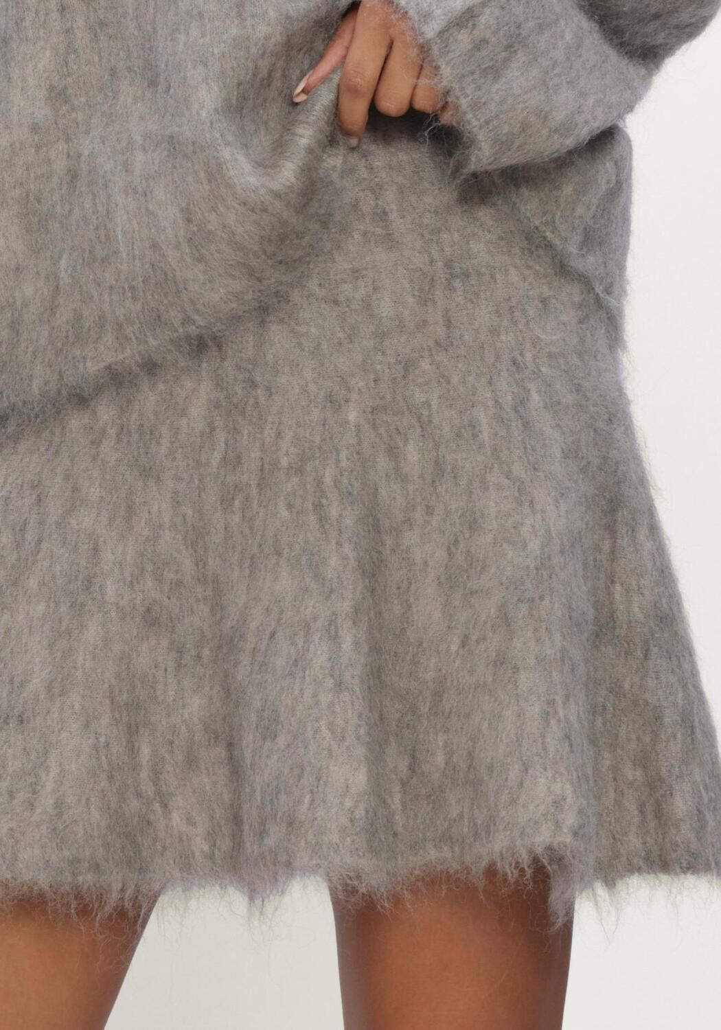 Hellgrau Y.A.S. Minirock YASTILDE HW MOHAIR BLEND KNIT SKIRT - large