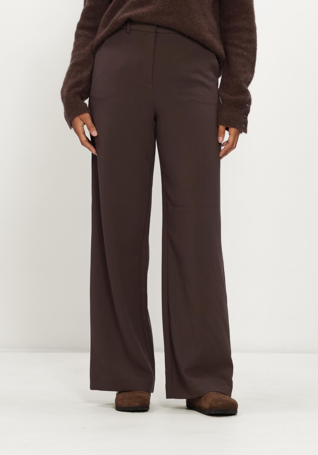 Braune MSCH COPENHAGEN Hose MSCHMACY MICHELLE HW WIDE PANTS REGULAR - large
