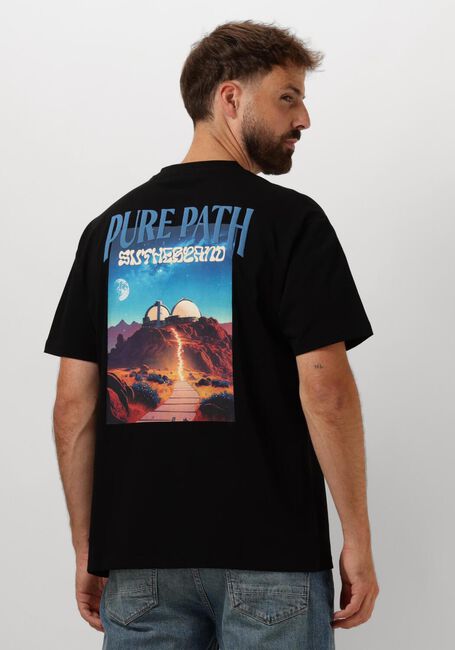 Schwarze PURE PATH T-shirt LOOSE FIT T-SHIRTS CREWNECK SS112 - large