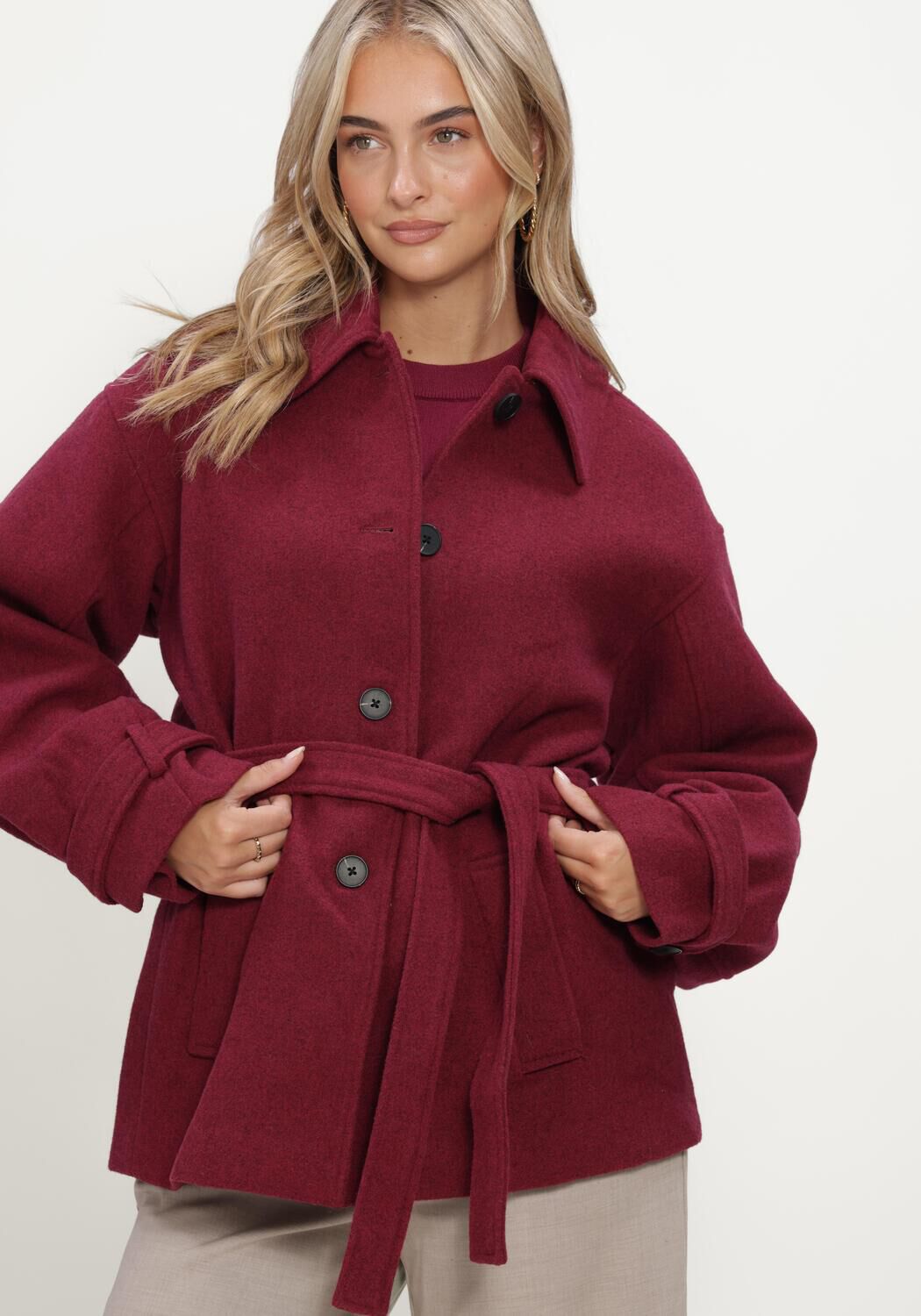 Bordeaux MSCH COPENHAGEN Jack MSCHAMARANDA JACKET - large