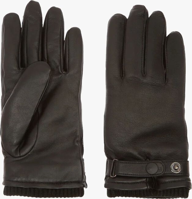 Schwarze UGG Handschuhe LEATHER BELTED GLOVE - large