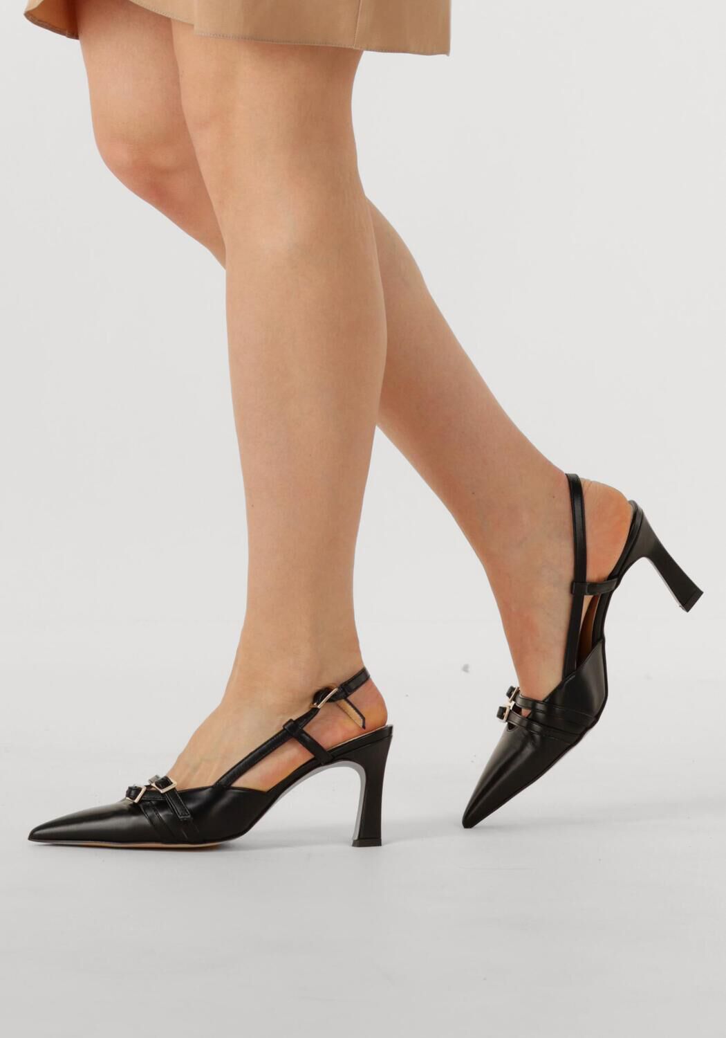 Schwarze NOTRE-V Slingbacks 7212 - large