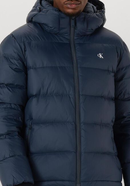 Blaue CALVIN KLEIN Wattierte Jack LS NYLON ZIP OFF HOOD DOWN PURRFER - large