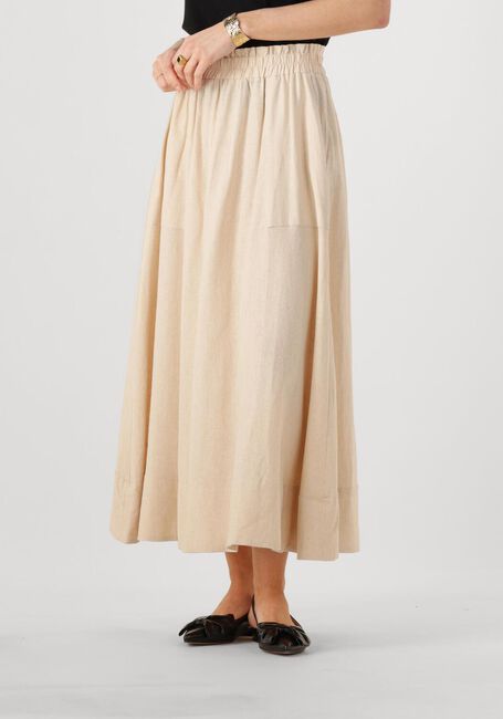 Beige Y.A.S. Maxirock YASFLAXY HW ANKLE SKIRT NOOS - large
