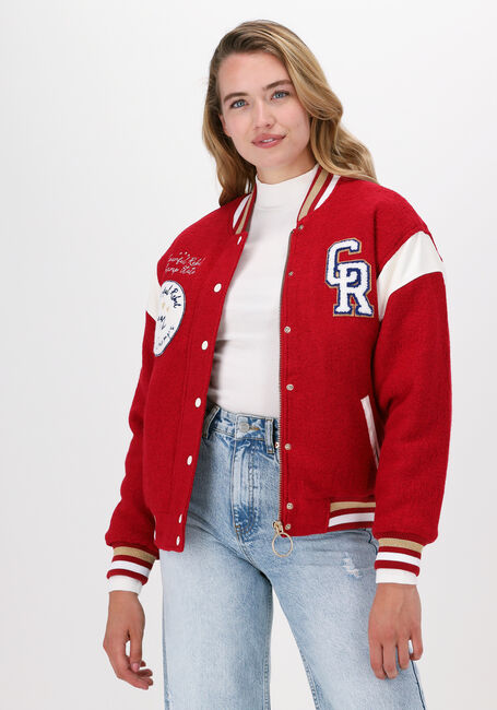 Rote COLOURFUL REBEL Jack SEN BASEBALL BOMBER JACKET - large