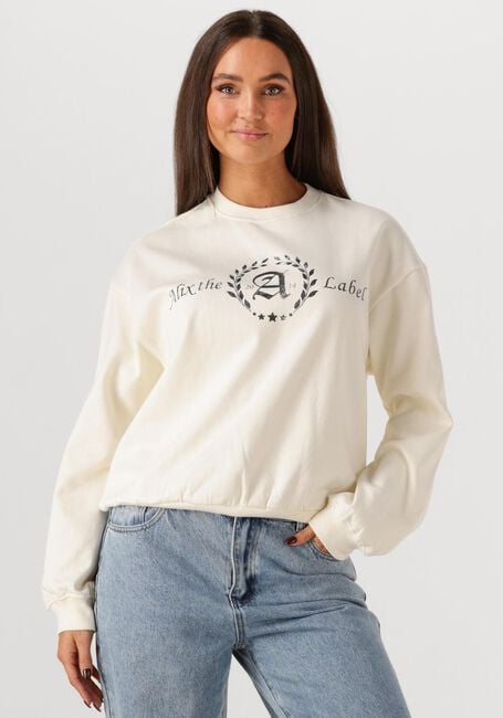 Creme ALIX THE LABEL Sweatshirt LADIES KNITTED COLLAGE SWEATER - large