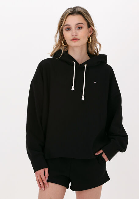Schwarze CHAMPION Pullover HOODED SWEATSHIRT DMS PLAIN - large