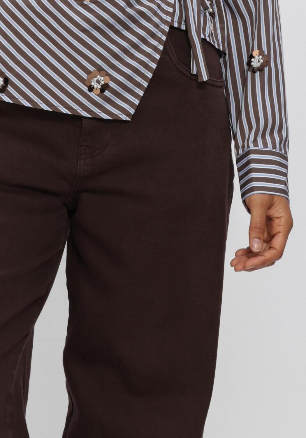 Braune NUKUS Weite Hose PETRA PANTS - large
