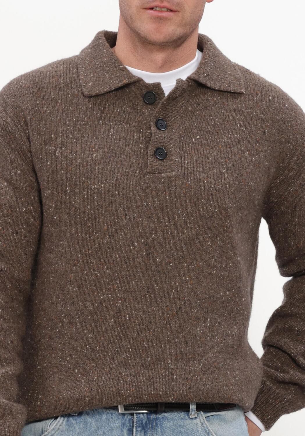 Braune THE GOODPEOPLE Pullover KPOLO - large