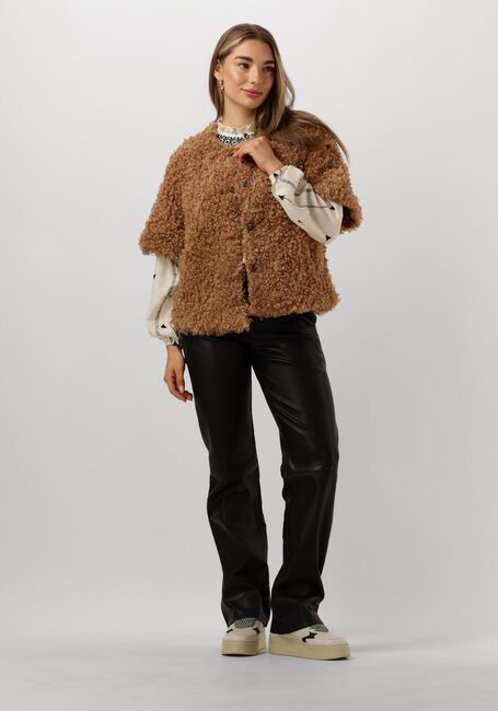 Braune SUMMUM Gilet JACKET FAUX FUR - large