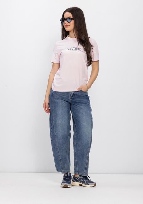 Hell-Pink CALVIN KLEIN T-shirt SS CLASSIC CK NYC LOGO TEE - large