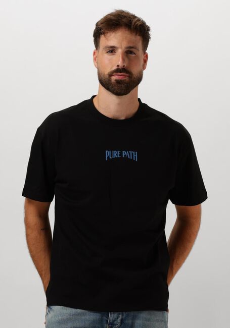 Schwarze PURE PATH T-shirt LOOSE FIT T-SHIRTS CREWNECK SS112 - large