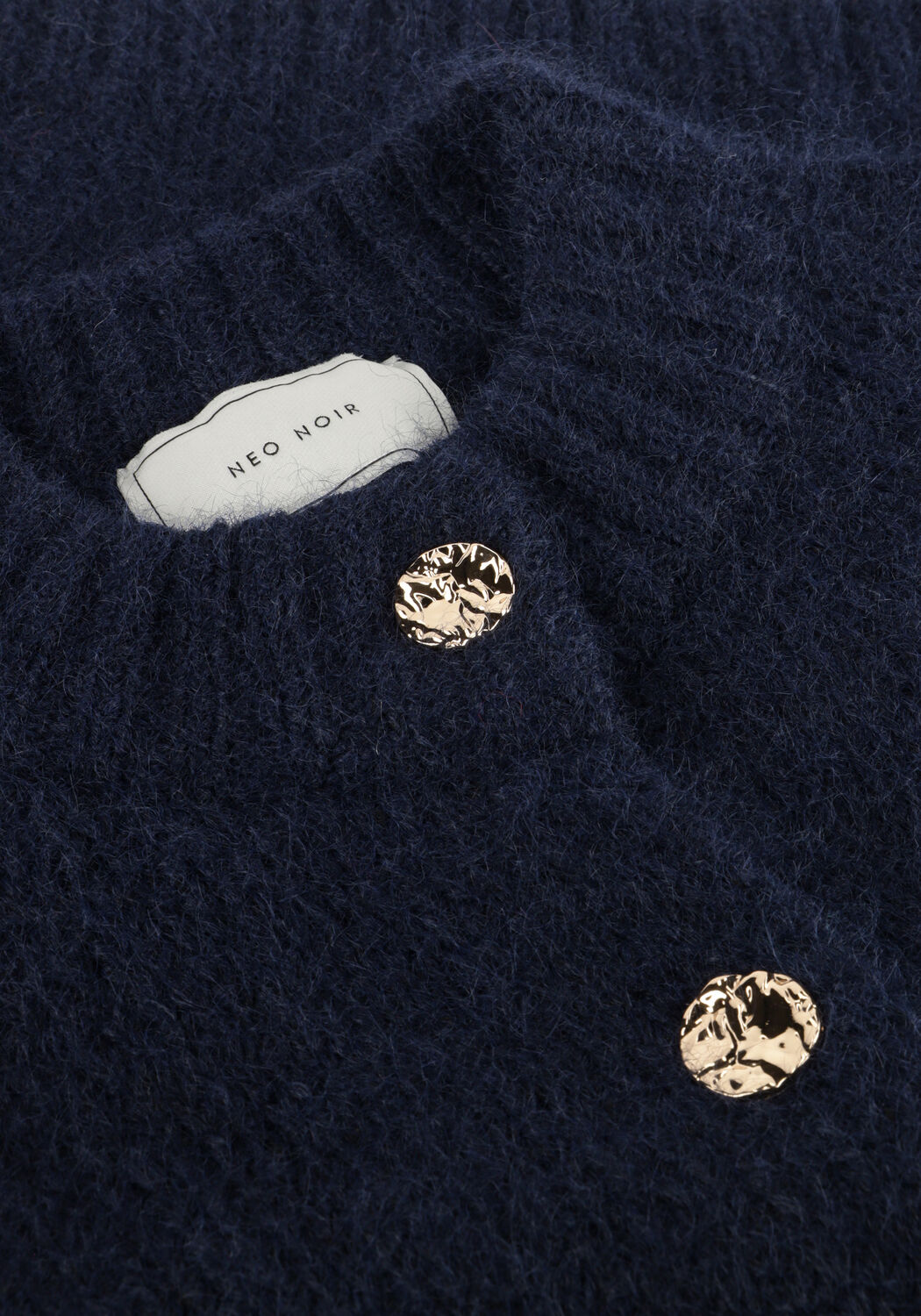 Dunkelblau NEO NOIR Pullover BENUTA FLUFFY KNIT CARDIGAN - large