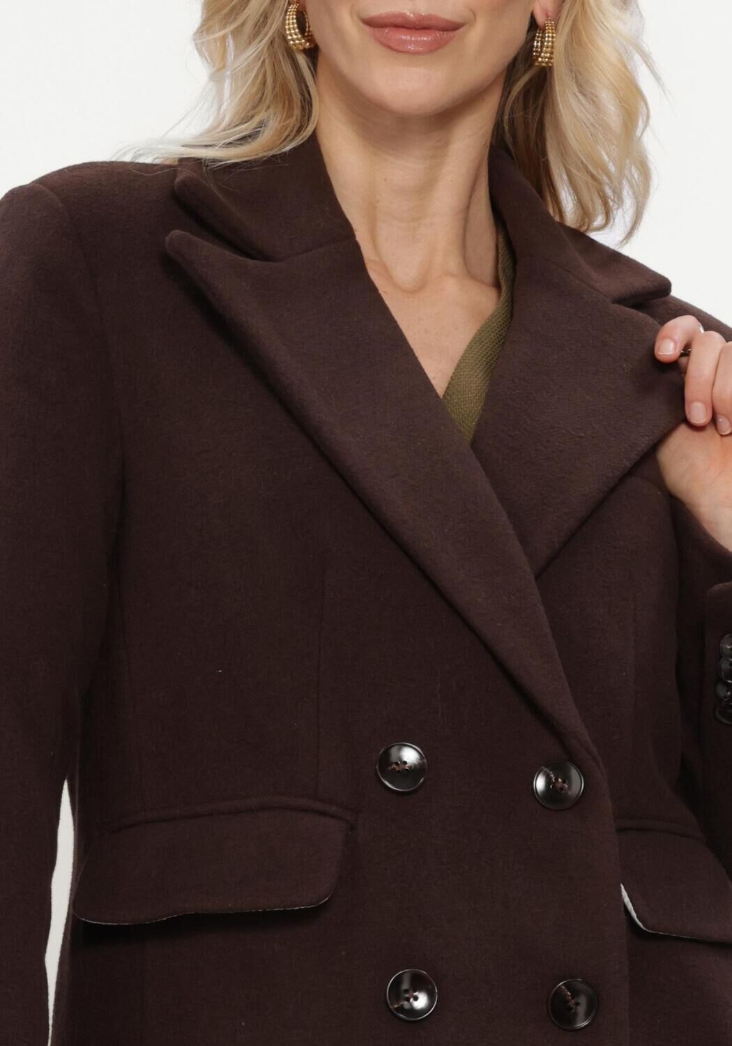 Braune Y.A.S. M&auml;ntel YASROYLA LS LONG COAT - large