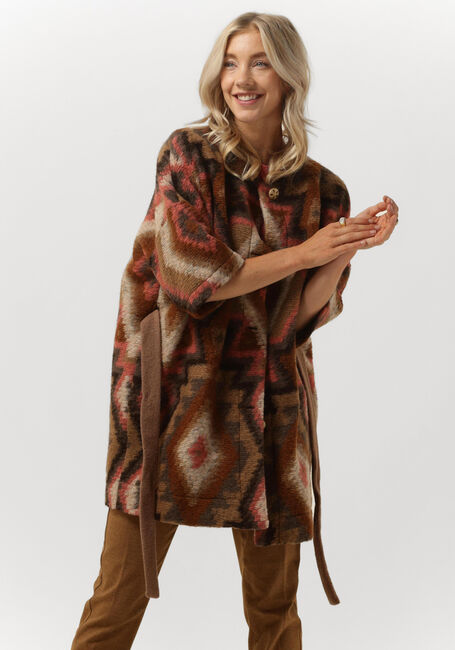 Camelfarbene MOS MOSH Strickjacke PILA INCA CAPE - large