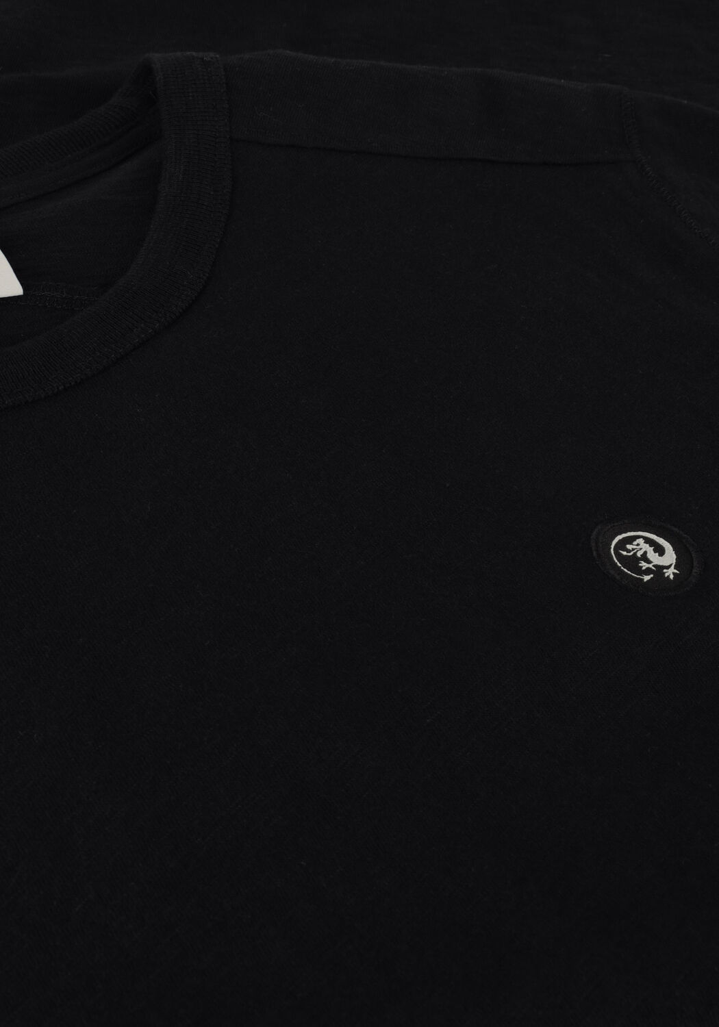 Schwarze CAST IRON T-shirt SHORT SLEEVE R-NECK ORGANIC COTTON SLUB ESSENTIAL - large