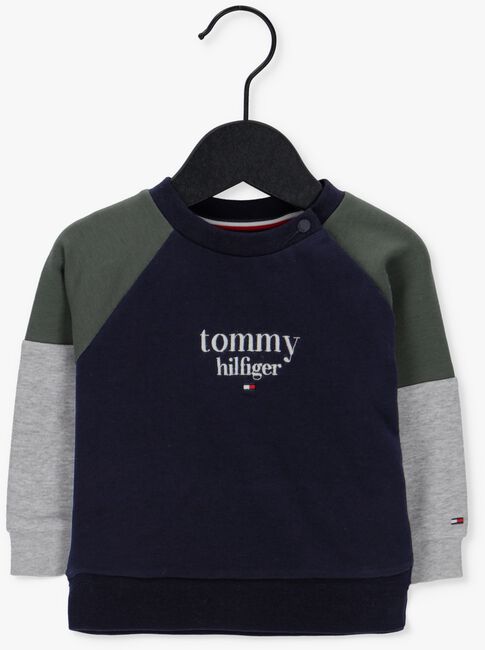 Dunkelblau TOMMY HILFIGER Sweatshirt BABY LOGO COLORBLOCK CREWNECK SWEATER - large