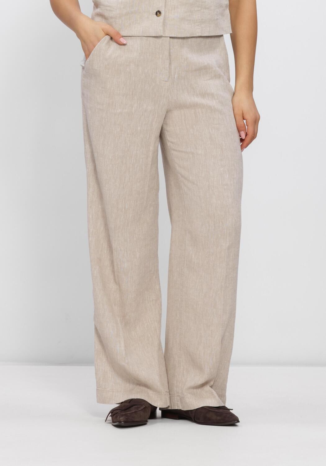 Sand MSCH COPENHAGEN Hose MSCHPENNIE GINIA HW PANTS - large